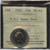 Image 2 : 1992 New Brunswick Twenty-Five Cents Upset Dies