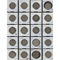 Collection of 37 Silver Fifty Cents