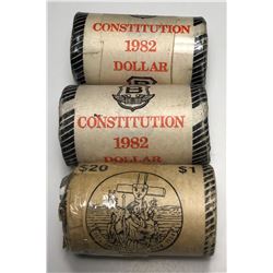 Constitution & Cartier - Lot of 3 Nickel Dollar Rolls