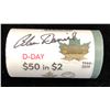 Image 2 : Mint Roll of 1944-2019 J Day $2 Colorized - Autographed by Artist