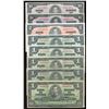 Image 1 : 1937 Bank of Canada Collection of 8 Notes