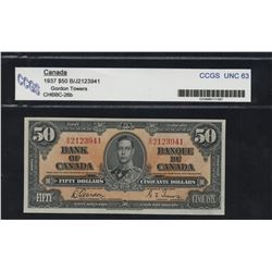 1937 Bank of Canada $50