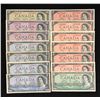 Image 1 : 1954 Bank of Canada Collection of 14 Notes