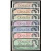 Image 1 : 1954 Bank of Canada $1 - $100 Complete Set