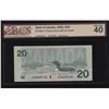 Image 1 : Bank of Canada $20, 1991 - Changeover