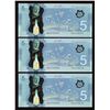 Image 2 : 2013 Bank of Canada $5 - Lot of 3 Consecutive Notes