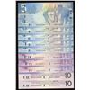 Image 2 : Bank of Canada Collection of 10 Uncirculated Banknotes