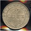 Image 1 : 1919C Newfoundland Twenty-Five Cents