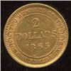 Image 1 : 1865 Newfoundland $2 Gold