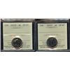 Image 2 : Lot of 14 ICCS Graded Five Cents
