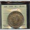 Image 2 : 1939 Silver Dollar