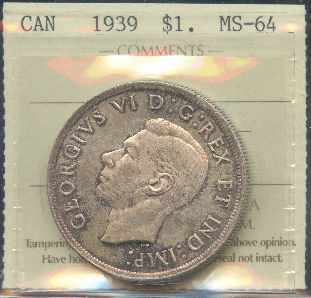 1939 Silver Dollar