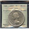 Image 2 : 1955 Silver Dollar - Arnprior with Die Breaks