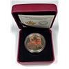 Image 1 : 2017 $1 Canada RED ENAMELED SE PROOF SILVER DOLLAR OUR HOME & NATIVE LAND (NO TAX)