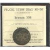 Image 1 : French Colonies Double Sou, 1739V