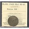 Image 1 : French Colonies Double Sou, 1740X
