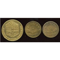 Lot of three Quebec Tokens.