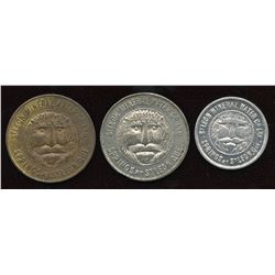 Lot of three Quebec Tokens.