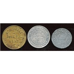 Lot of three Quebec Tokens.