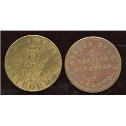 Lot of two Ontario Tokens.
