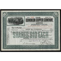 Dominion Copper Co. Stock Certificate