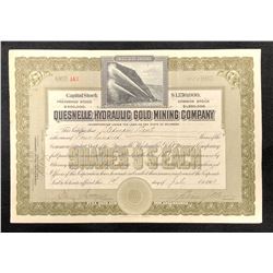 Quesnelle Hydraulic Gold Mining Co. Stock Certificate