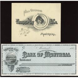 Bank of Montreal, Proof Cheque, 188_