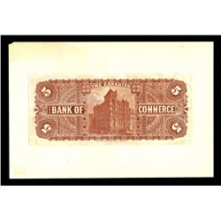 Canadian Bank of Commerce, $5 1892 Full Colour Face and Back Proofs