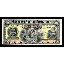 Canadian Bank of Commerce, $10 1888 Full Colour Face Proof