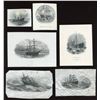 Image 1 : Die Proof Vignettes:  six different ship vignettes