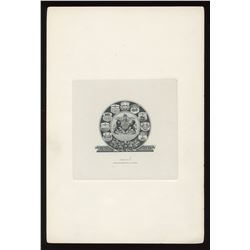 Government Die Proof Vignettes on full card