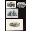 Image 1 : Four Different Die Proof Vignettes - Places.