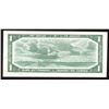 Image 2 : 1954 Bank of Canada $1 - One Digit Solid Radar