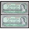 Image 1 : 1954 Bank of Canada $1 - Ascending & Descending Ladder Notes