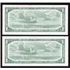 Image 2 : 1954 Bank of Canada $1 - Ascending & Descending Ladder Notes