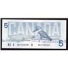 Image 1 : 1986 Bank of Canada $5 - Descending / Ascending Radar
