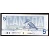 Image 1 : 1986 Bank of Canada $5 - Ink Error