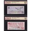 Image 3 : Matching LOW NUMBER SET - Bank of Canada Bird Series 4 note Set.