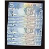 Image 1 : 2006 Bank of Canada $5 - Lot of 10