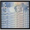 Image 1 : 2006 Bank of Canada $5 - Low Serial Numbered Group of 7 Notes