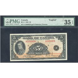 Bank of Canada $5, 1935