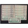 Image 1 : Bank of Canada $1, 1954 - Lot of 15 Transitional Prefix H/M