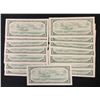 Image 2 : Bank of Canada $1, 1954 - Lot of 15 Transitional Prefix H/M