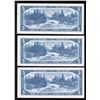 Image 2 : Bank of Canada $5, 1954 - Lot of 3 Consecutives