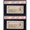 Image 2 : Bank of Canada $100, 1954 - Lot of 2 Consecutives