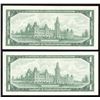 Image 2 : Bank of Canada $1, 1967 - Replacement Lot of 2 Consecutives