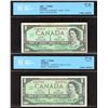 Image 2 : Bank of Canada $1 1967 - Lot of 7, includes cut out of register error