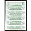 Image 2 : Bank of Canada $1, 1973 - Lot of 5 Consecutive Replacement Notes