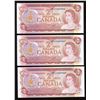 Image 1 : Bank of Canada $2, 1974 - Lot of 3 Consecutive Replacement Notes