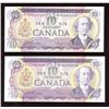Image 1 : Bank of Canada $10, 1971 - Lot of 2 Replacement Notes